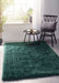 Origins chicago forest green Green Living Room Shaggy Rug.