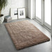 Origins chicago latte Brown Living Room Shaggy Rug.