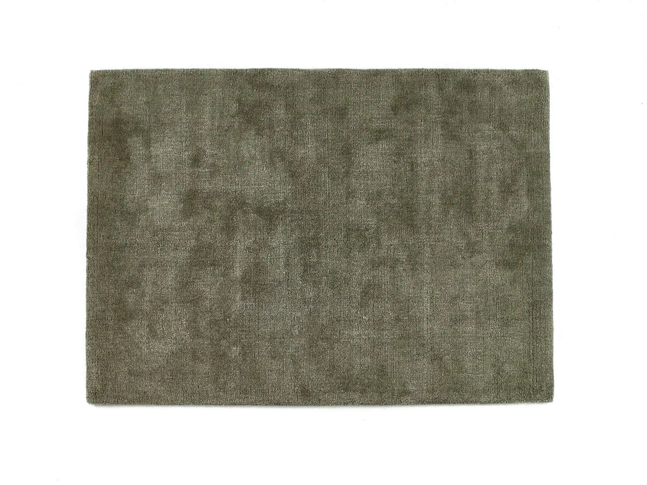 Rug Guru hush olive Green Living Room Wool Rug.