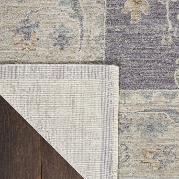 Nourison infinite ift03 charcoal Purple, Ivory, Multicoloured Living Room Moroccan Rug.
