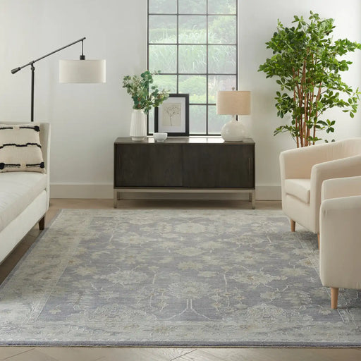 Nourison infinite ift03 charcoal Purple, Ivory, Multicoloured Living Room Moroccan Rug.