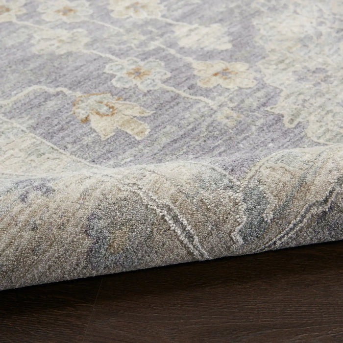 Nourison infinite ift03 charcoal Purple, Ivory, Multicoloured Living Room Moroccan Rug.