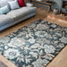 Sanderson sanderson indra charcoal 145804 Grey Living Room Wool Rug.