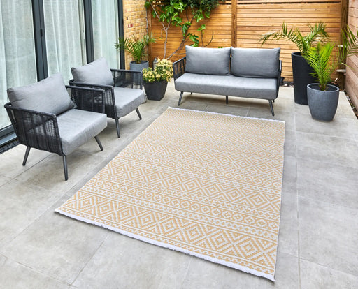 Concept Looms jazz rama jaz06 amber Yellow Outdoor  Geometric Rug.