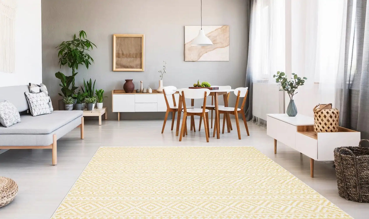 Concept Looms jazz rama jaz06 amber Yellow Outdoor  Geometric Rug.