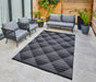 Concept Looms jazz rama jaz10 silver grey Grey, Black Outdoor  Geometric Rug.