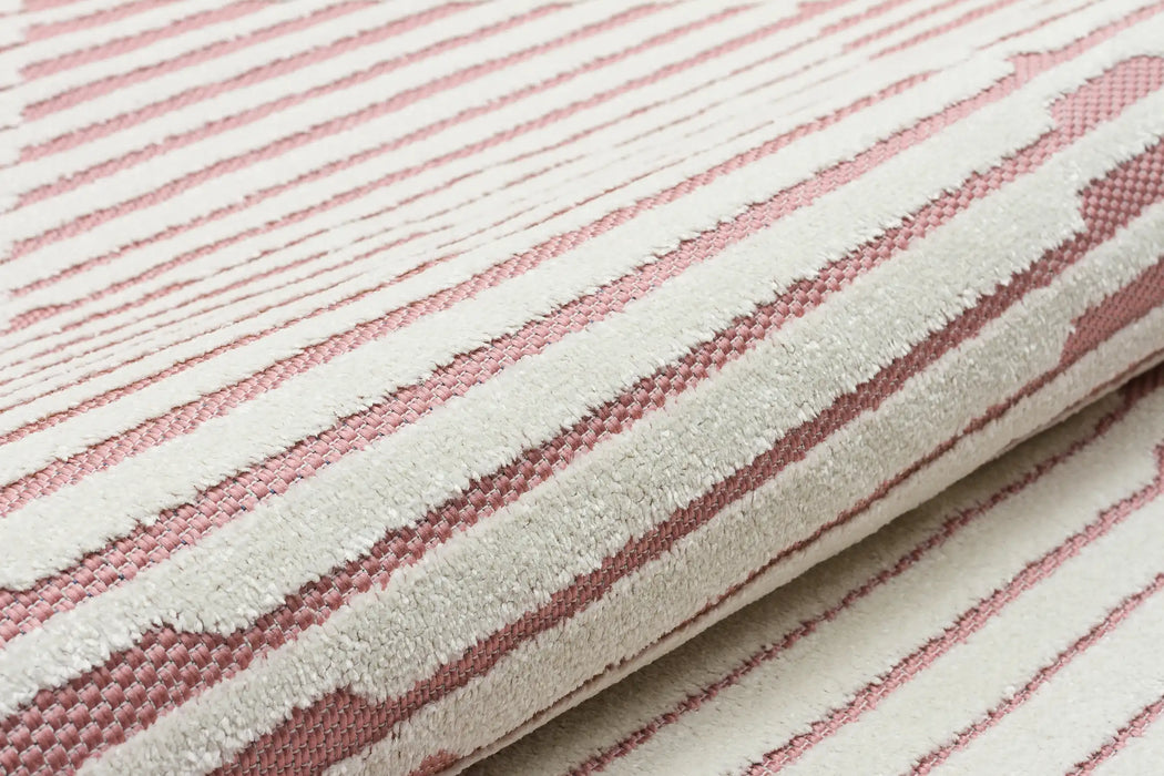 Concept Looms jazz rama jaz11 rose Pink Outdoor  Geometric Rug.