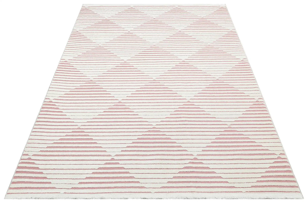 Concept Looms jazz rama jaz11 rose Pink Outdoor  Geometric Rug.