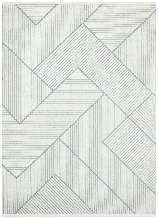 Concept Looms jazz rama jzm13 blue Blue Outdoor  Geometric Rug.