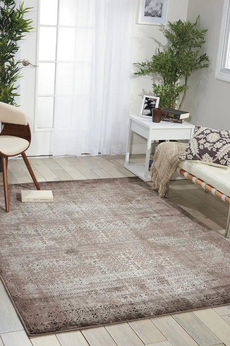 Nourison karma nourison krm01 ash Grey Living Room  Rug.
