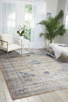 Nourison malta mai02 beige blue Blue, Beige Living Room  Rug.