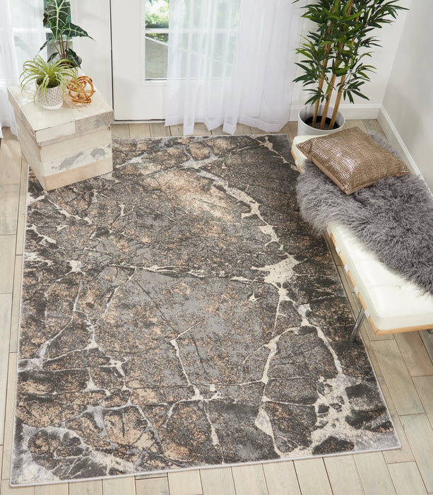 Nourison heritage nourison ki351 grey Grey Living Room  Rug.
