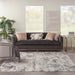 Nourison royal terrace ki42 white blue Blue, Ivory Living Room  Rug.