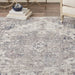 Nourison royal terrace ki44 beige blue Blue, Beige Living Room  Rug.