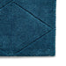 Think Rugs kasbah kb2025 dark teal Blue, Teal Living Room Wool Rug.
