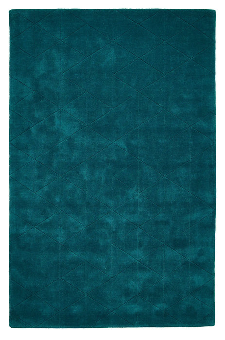 Think Rugs kasbah kb2025 jewel green Green Living Room Wool Rug.