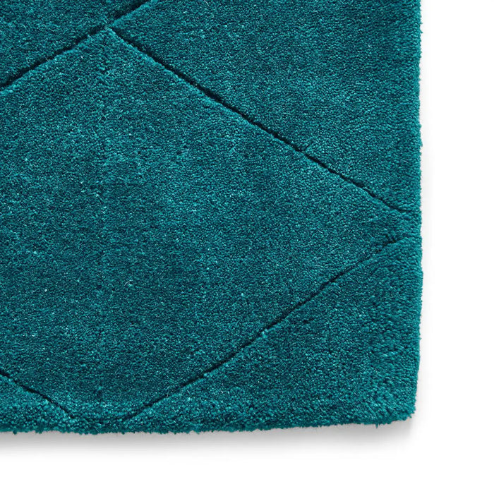 Think Rugs kasbah kb2025 jewel green Green Living Room Wool Rug.