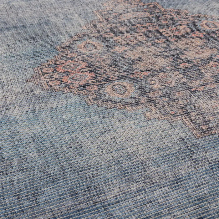Asiatic kaya dana ky08 Blue, Multicoloured Living Room Flat Weave Rug.