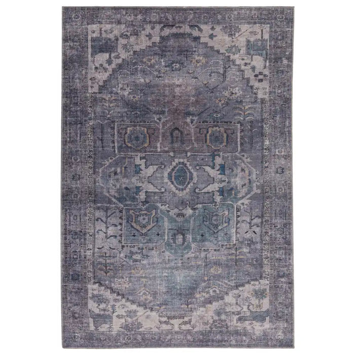 Asiatic kaya noor ky03 Blue, Multicoloured Living Room Flat Weave Rug.
