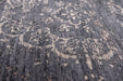 Louis de Poortere fading world medallion 8263 mineral black Black Living Room Flat Weave Rug.