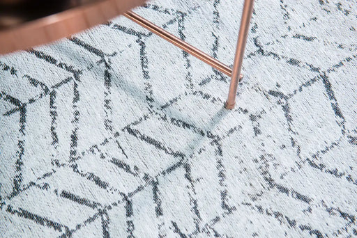 Louis de Poortere mad men jacobs ladder 8652 black on white Ivory Living Room Flat Weave Rug.