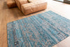 Louis de Poortere antiquarian kilim 9110 zemmuri blue Blue, Multicoloured Living Room Flat Weave Rug.