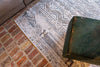 Louis de Poortere antiquarian kilim 9114 medina white Ivory, Multicoloured Living Room Flat Weave Rug.