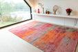 Louis de Poortere atlantic monetti 9116 hibiscus red Multicoloured, Orange, Red Living Room Flat Weave Rug.