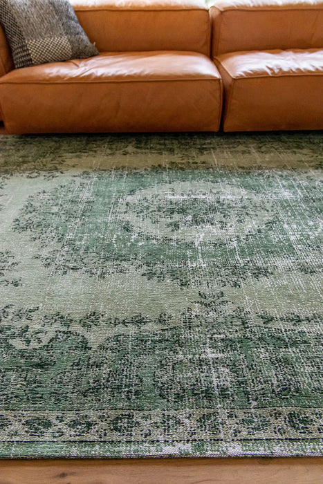 Louis de Poortere palazzo da mosto 9142 este green Green Living Room Flat Weave Rug.