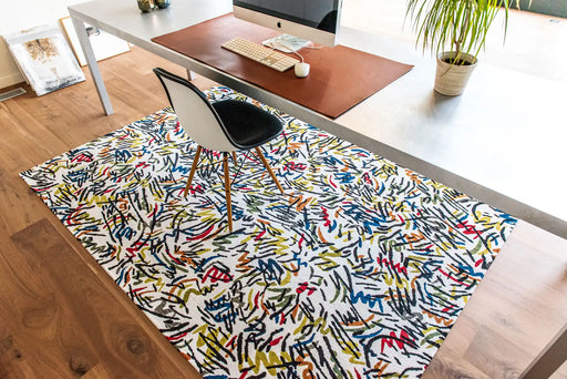 Louis de Poortere gallery graffito 9144 street graph Multicoloured Living Room Flat Weave Rug.