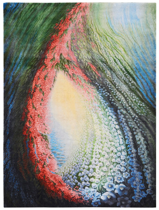 Nourison lida sherafatmand lida2 multi Multicoloured Living Room Floral Rug.
