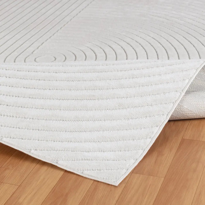 EMIKO In- & Outdoor Scandi Modern White Rug