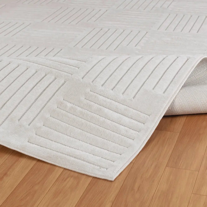 MIDORI In- & Outdoor Scandi Modern White Rug