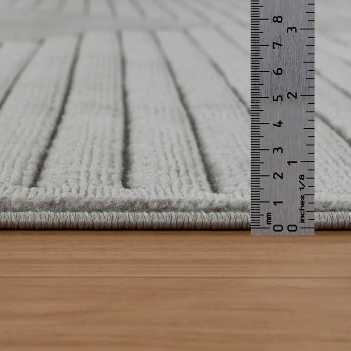 KIYOSHI In- & Outdoor Scandi Modern Grey Rug