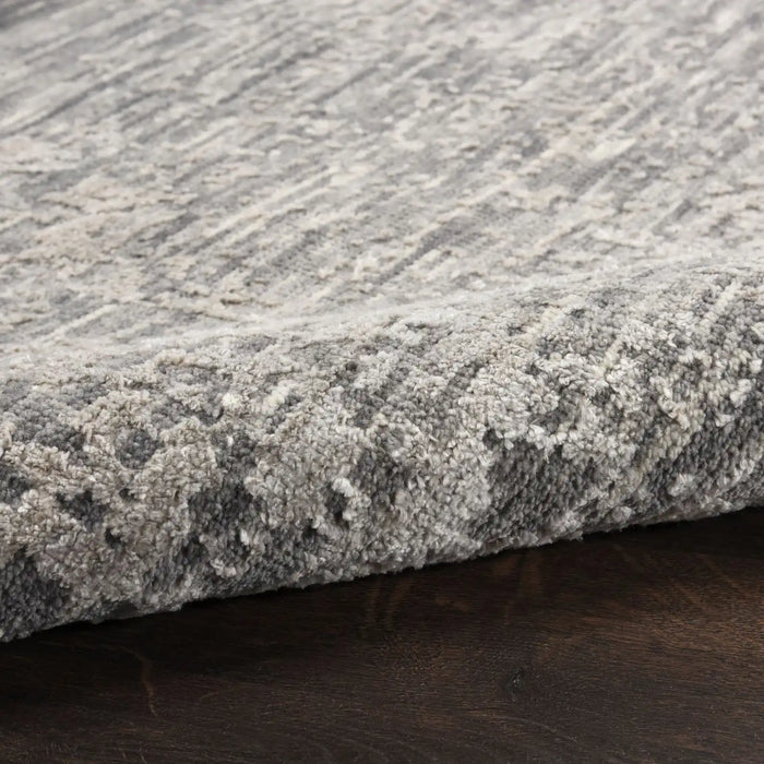 Nourison Delivered in 6 weeks   USA luna lun01 grey silver Grey Living Room Striped Rug.