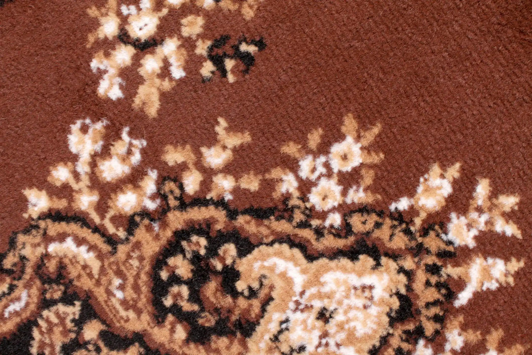 Rug Style traditional poly lancashire chocolate Brown Living Room Moroccan Rug.