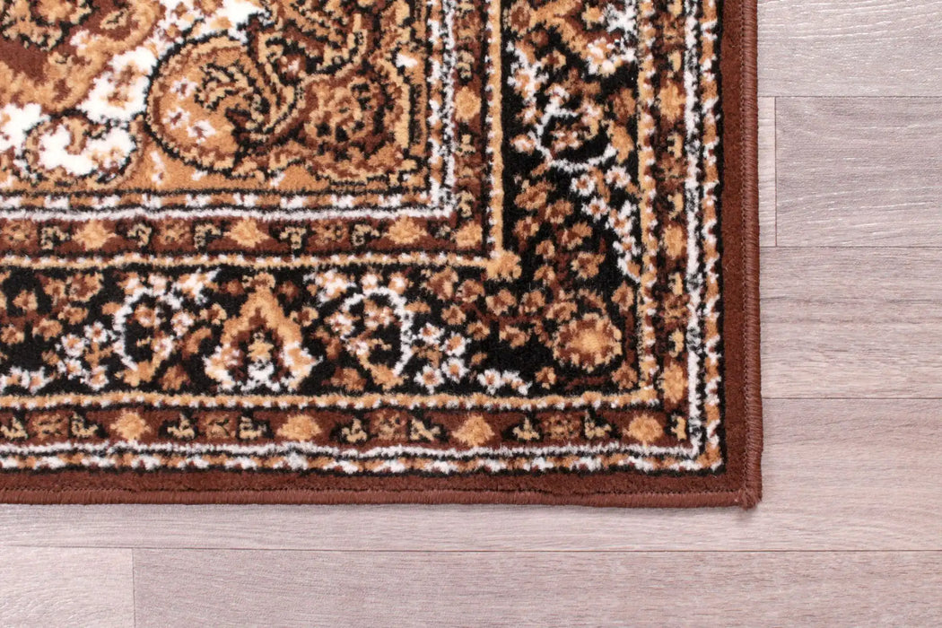 Rug Style traditional poly lancashire chocolate Brown Living Room Moroccan Rug.