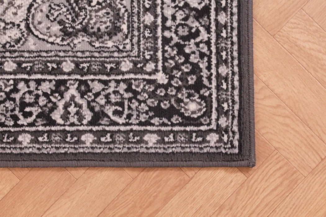 Rug Style traditional poly lancashire dark grey Grey Living Room Moroccan Rug.