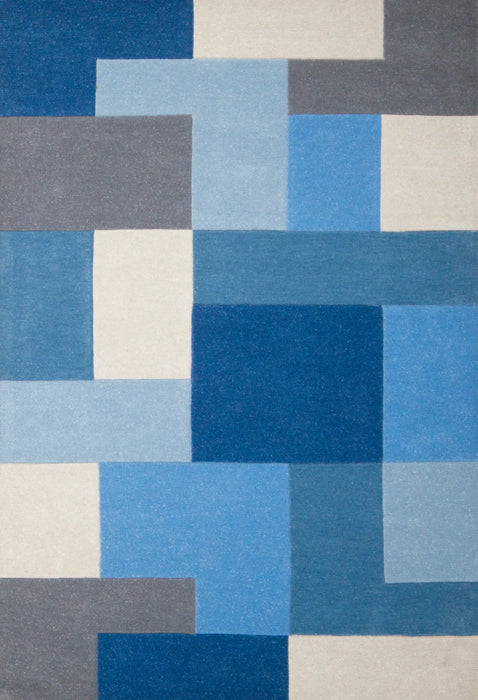 Oriental Weavers lexus blue Blue, Multicoloured Living Room Wool Rug.