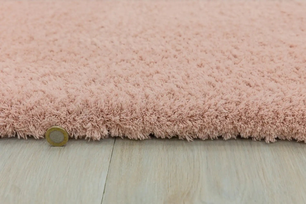 Asiatic lulu pink Pink Living Room Shaggy Rug.