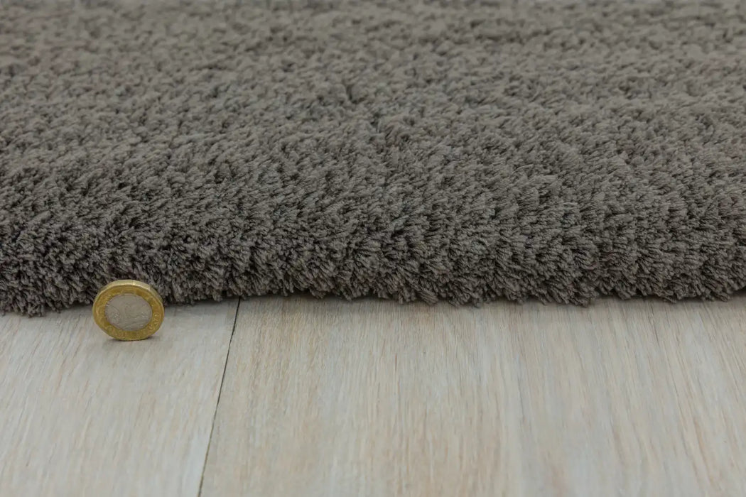 Asiatic lulu smoke Grey Living Room Shaggy Rug.
