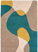 Asiatic matrix arc max 54 taupe Multicoloured Living Room Wool Rug.