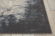 Nourison maxell mae01 ivory grey Grey, Ivory Living Room Floral Rug.