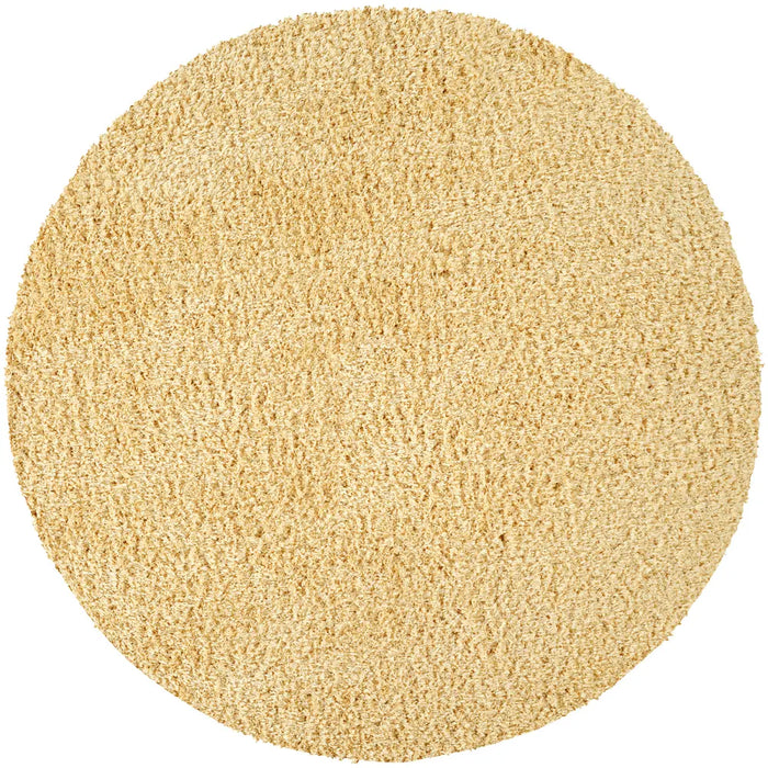SOSO Shaggy Solid Color Plush Pile Yellow Rug Yellow