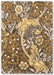 Morris & Co seaweed seaweed charcoal mustard 127006 Grey, Yellow Living Room Wool Rug.
