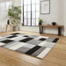 Think Rugs matrix think mt61 grey black Grey, Black Living Room  Rug.