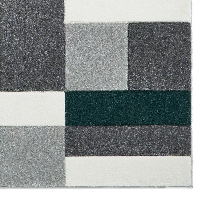Think Rugs matrix think mt61 grey green Green, Grey Living Room  Rug.