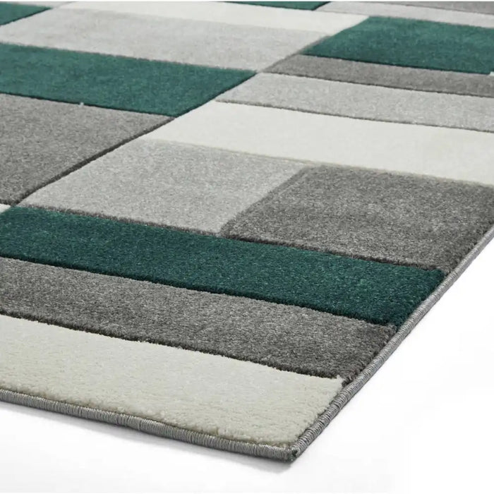 Think Rugs matrix think mt61 grey green Green, Grey Living Room  Rug.