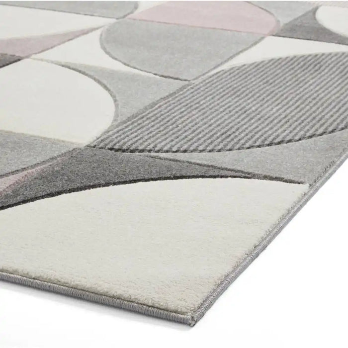 Think Rugs matrix think mt63 grey rose Grey, Pink Living Room  Rug.