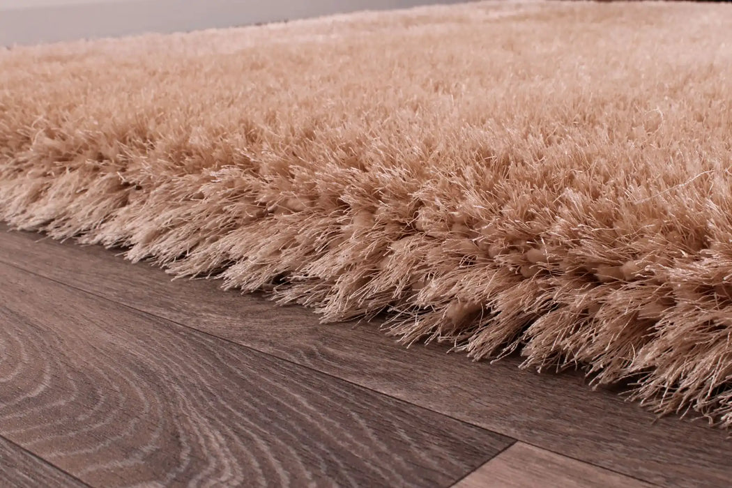 HMC mayfair hmc natural Brown Living Room Shaggy Rug.